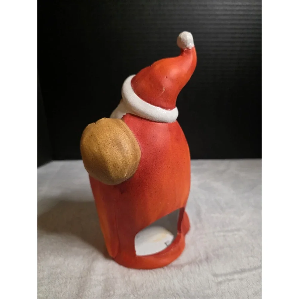 Ceramic Santa Claus Votive Candle Holder 9.5